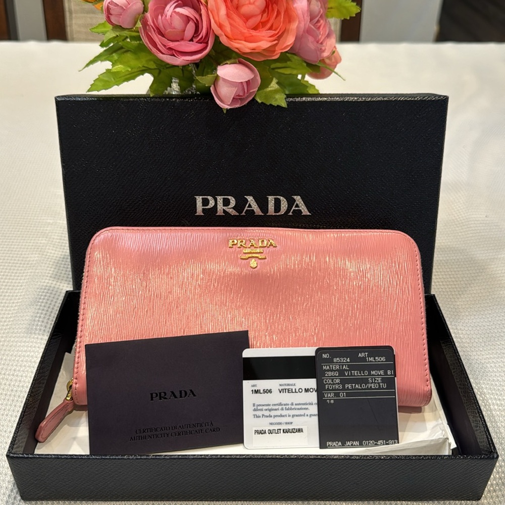 Authentic Prada Zippy Wallet With Box And Authent… - image 1